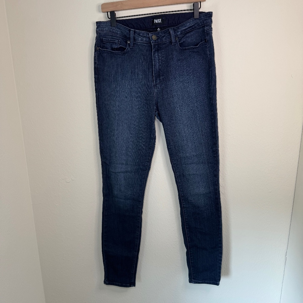 PAIGE Jeans Women's Size 32 Blue Hoxton Ultra Skinny Dark Wash Denim